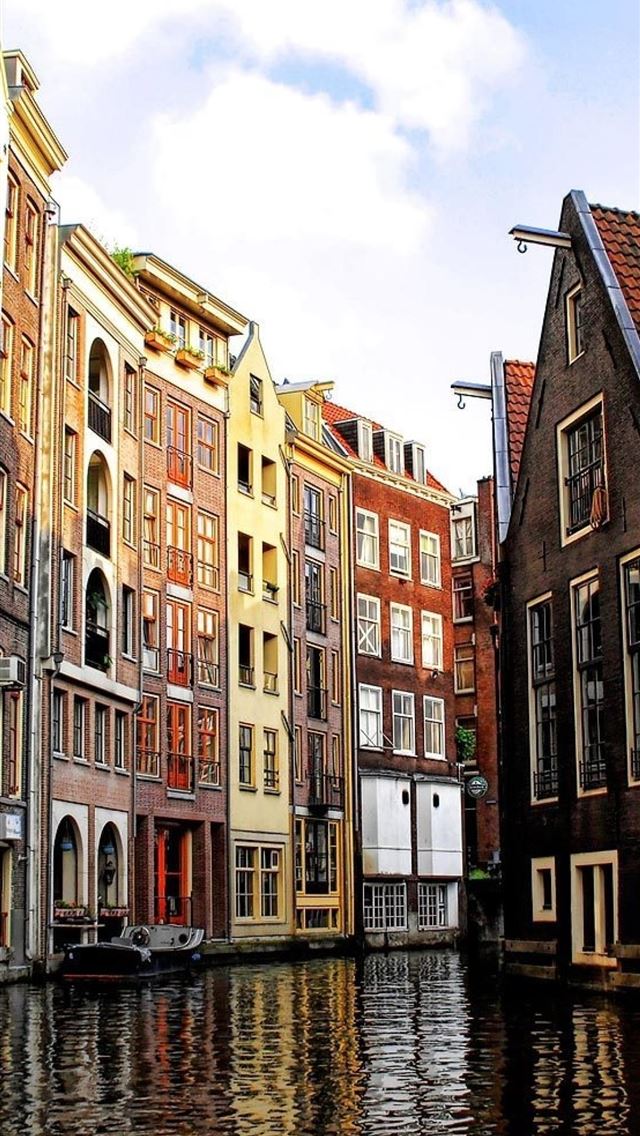 1125x2436 amsterdam venetian canal houses Resolution HD City... - amsterdam iPhone Wallpaper