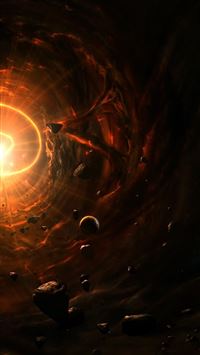 Black Hole Galaxy Meteorite Stars for Samsung Gala... wallpaper