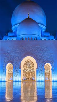 Sheikh Zayed Mosque Abu Dhabi night 8k Architectur... wallpaper
