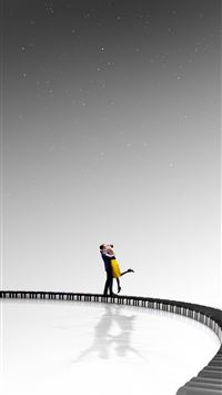 La La Land Emma Stone And Ryan Gosling Poster Sams... wallpaper