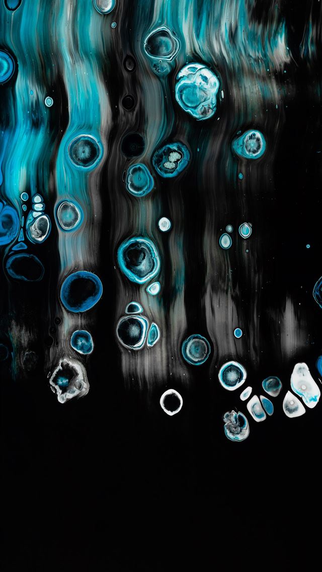 1284x2778 Blue And Black Abstract Paint One Plus 5T Honor 7x... - 1080x2160 iPhone Wallpaper