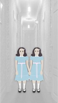 The Shining Grady Sisters Scary Halloween Phone Ba... wallpaper