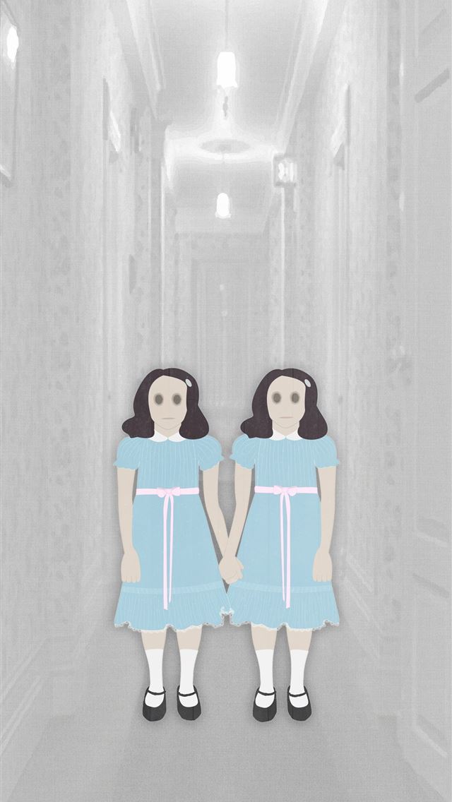 1284x2778 The Shining Grady Sisters Scary Halloween Phone Ba... - the shining iPhone Wallpaper