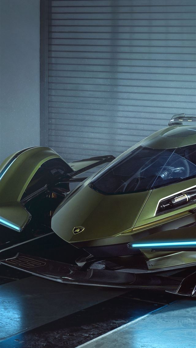 1284x2778 Green car Lamborghini Lambo V12 Vision Gran Turism... - gran turismo iPhone Wallpaper