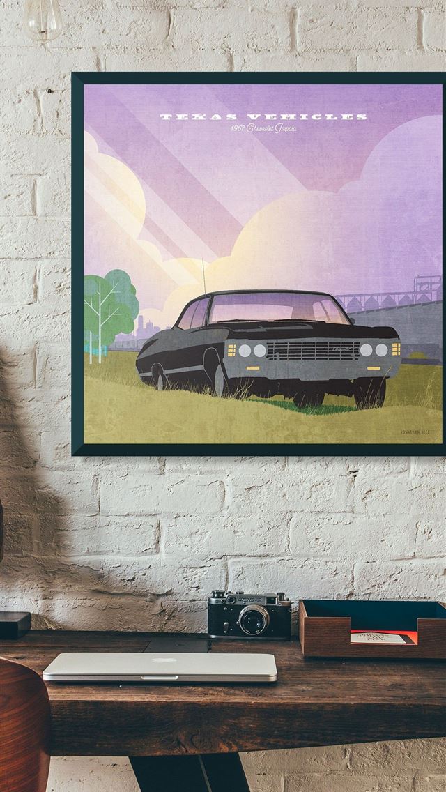 1284x2778 1967 Chevrolet Impala Wall Art Print Classic Auto ... - 1967 chevrolet impala iPhone Wallpaper