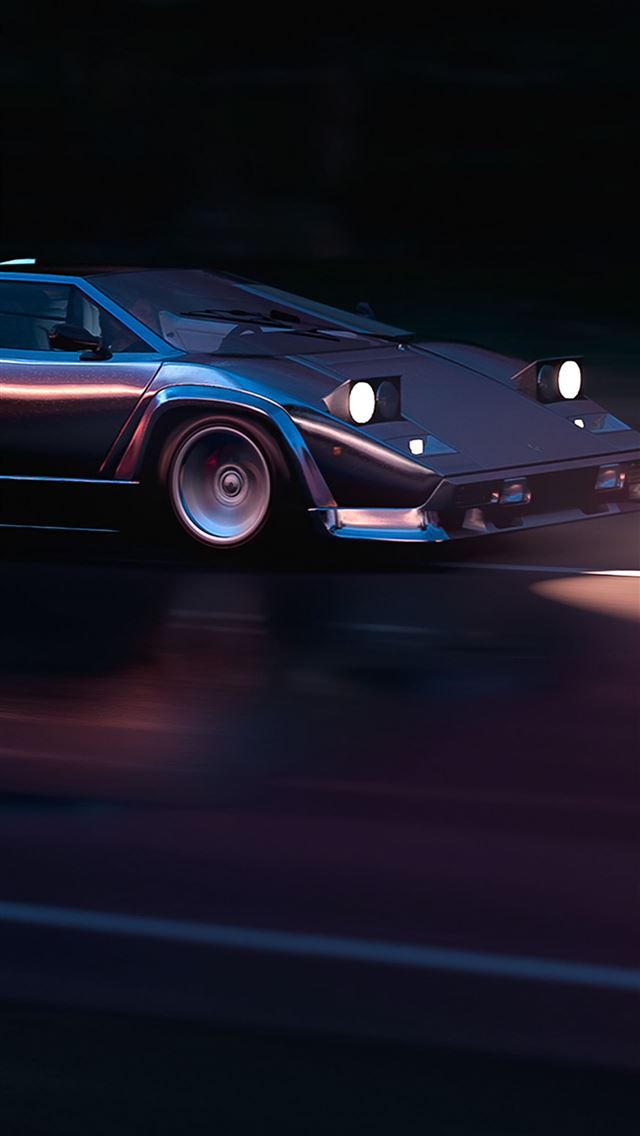 640x1136 Running In 80s Lamborghini Countach 4k In Resoluti... -  iPhone Wallpaper