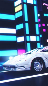 Lamborghini Countach Retro Art 4k Sony Xperia X XZ... wallpaper