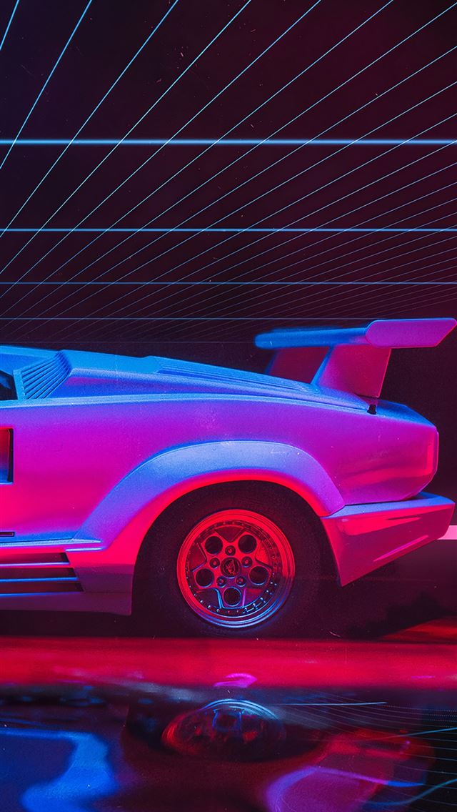 640x1136 Lamborghini Countach Abstract Art 4k Sony Xperia X... -  iPhone Wallpaper