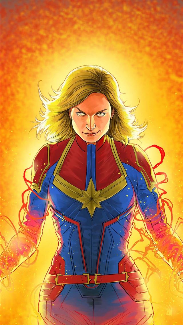 1284x2778 Captain Marvel Cartoon - captain marvel iPhone Wallpaper