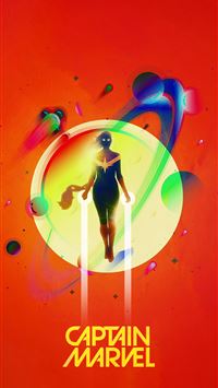 Captain Marvel 4K Illustration ics Marvel Superher... wallpaper