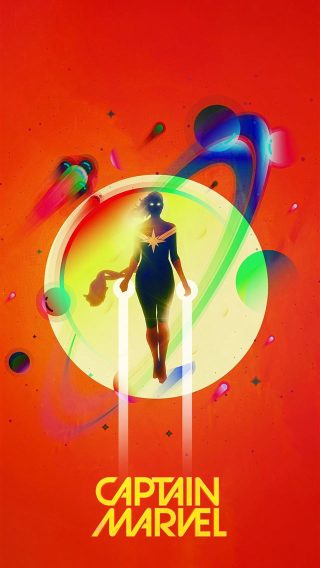 1284x2778 Captain Marvel 4K Illustration ics Marvel Superher... - captain marvel iPhone Wallpaper