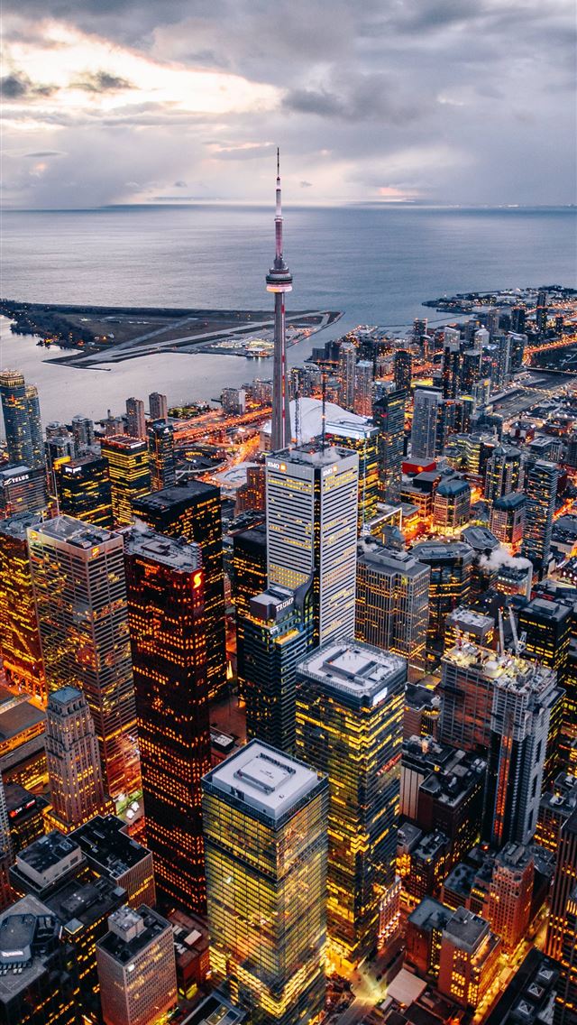 1284x2778 Above the City of Toronto - toronto city iPhone Wallpaper