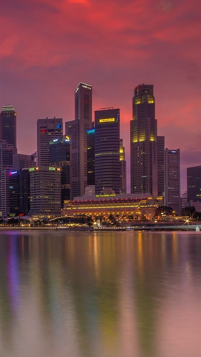 1284x2778 Singapore Nightscape Samsung Galaxy Note 9 8 S9 S8... - singapore iPhone Wallpaper