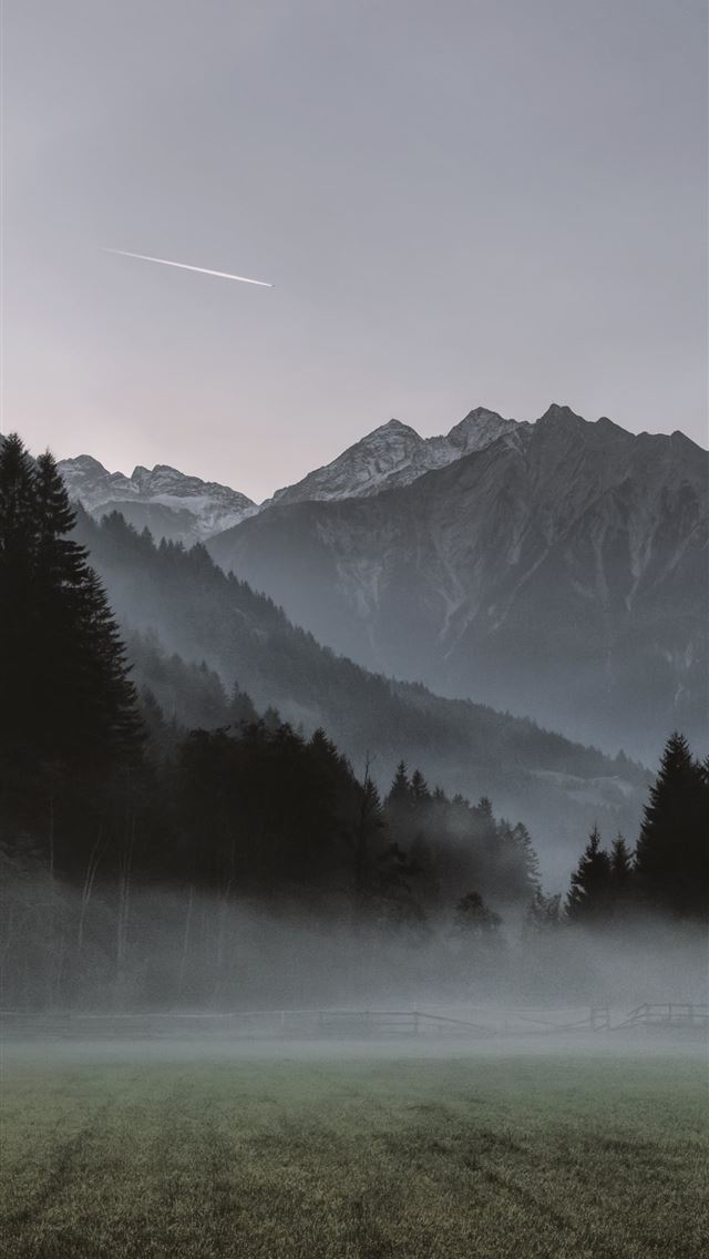 1284x2778  mountains fog trees goodfon 1284211 HD WallHere - fog iPhone Wallpaper