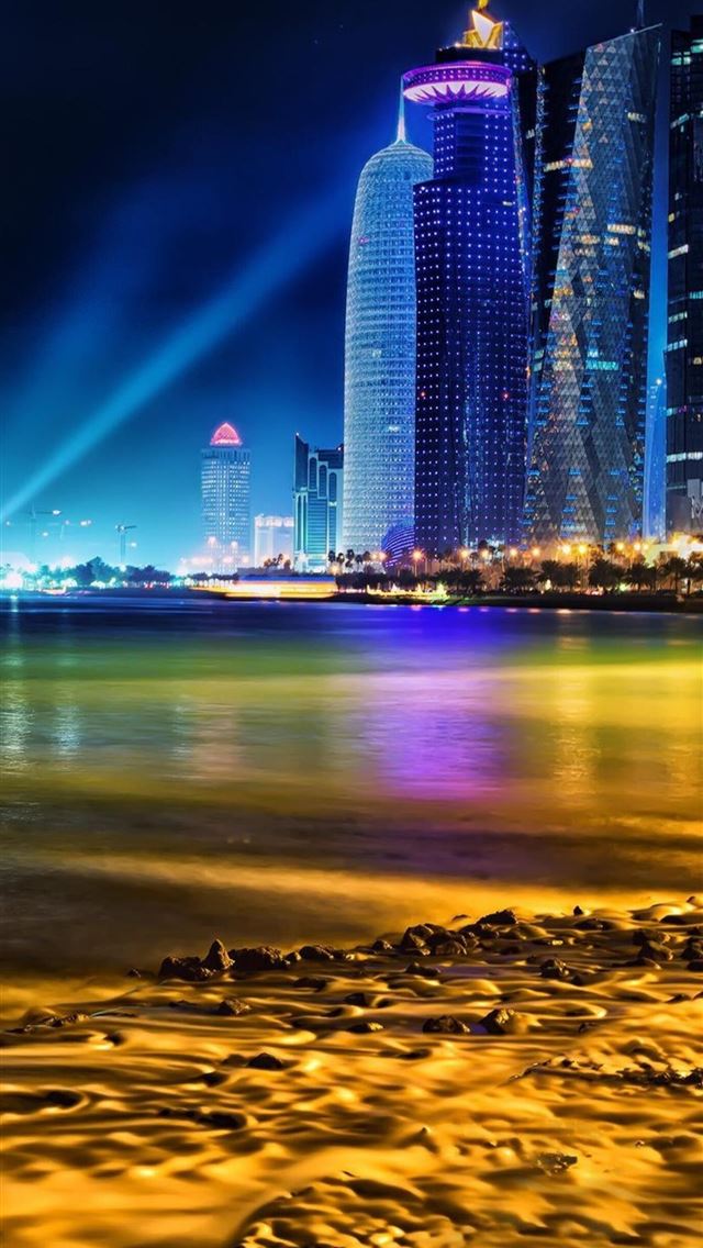 1284x2778 Doha Qatar Skyline Samsung Galaxy Note 9 8 S9 S8 S... - qatar iPhone Wallpaper