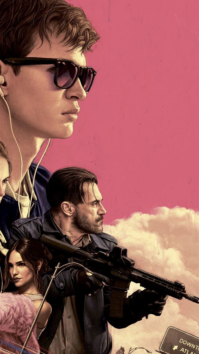1284x2778 Baby Driver Jamie Foxx Kevin Spacey Jon Hamm 4K 8K... - baby driver iPhone Wallpaper