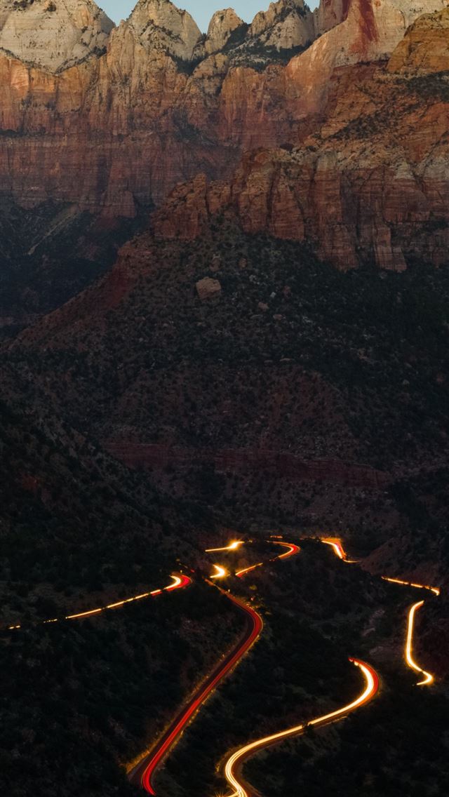 1284x2778 Zion National Park Canyon Overlook At Dawn 4k Sams... - zion national park iPhone Wallpaper
