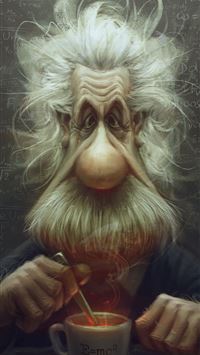formula caricature Albert Einstein cartoon K hd de... wallpaper