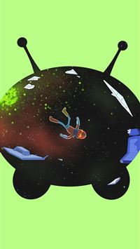 Some Final Space art I did with Gary and Mooncake ... wallpaper