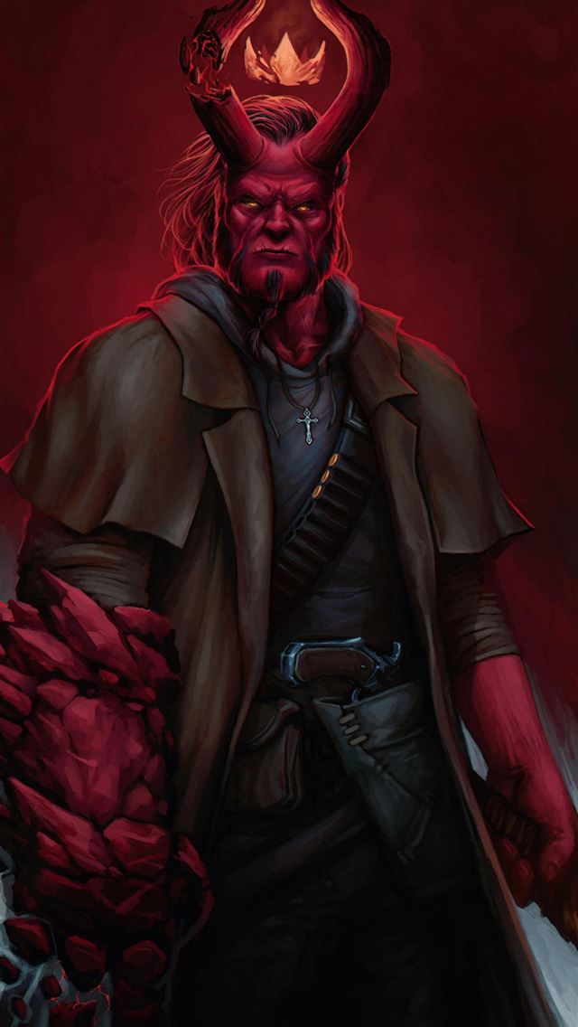 1284x2778 Hellboy Artwork New Sony Xperia X XZ Z5 Premium HD... - hellboy iPhone Wallpaper