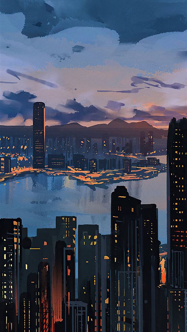 1284x2778 Hong Kong City Digital Art 5k Ultra HD ID 7494 - hong kong iPhone Wallpaper