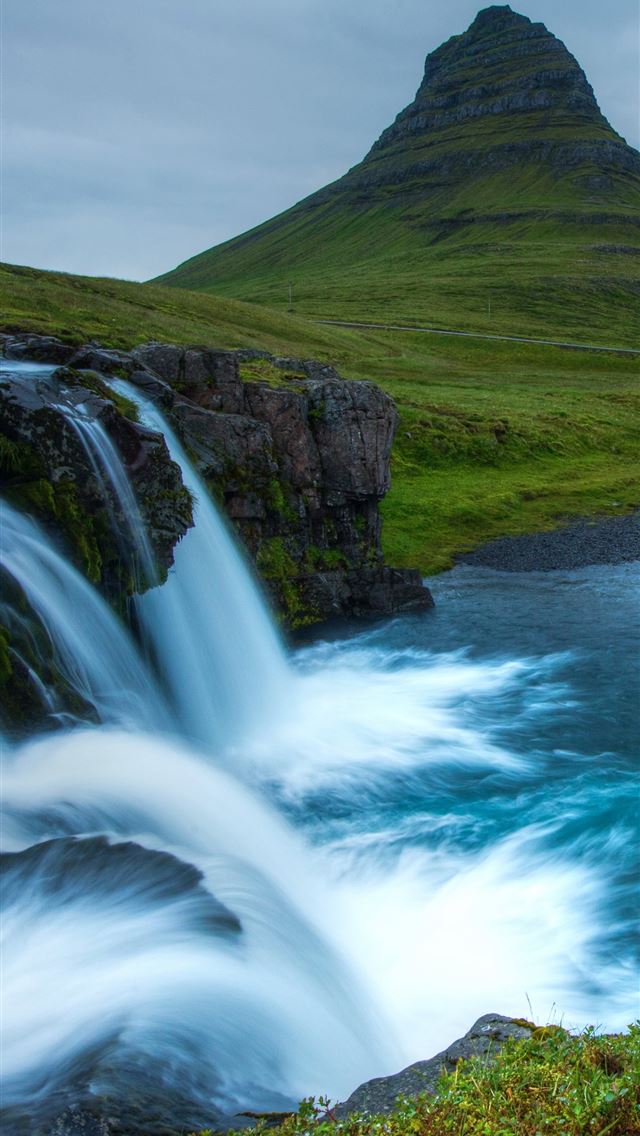 1284x2778 Snæfellsnes 5k 4k Iceland waterfall hills river N... - iceland iPhone Wallpaper