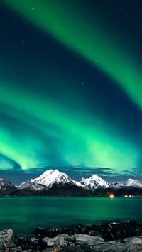Aurora Borealis nature Iceland LG V30 LG G6 wallpaper
