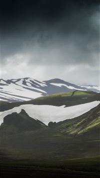 Landscape and mountains cloudy day Iceland Samsung... wallpaper