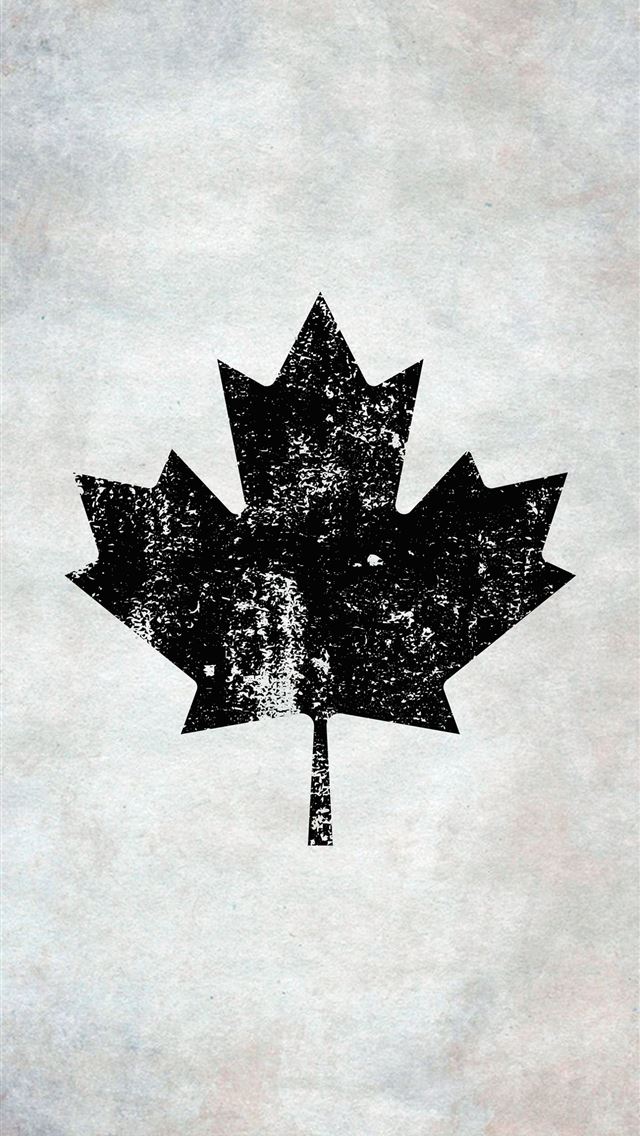 1284x2778 Canada Flag Black Symbol - canada flag iPhone Wallpaper