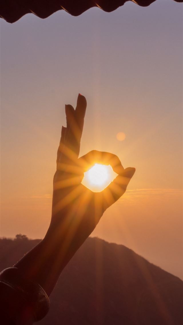 1284x2778 Hand Sun Rays Nature  - sun iPhone Wallpaper