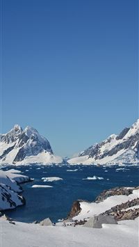 mountains snow ice landscape antarctica north pole... wallpaper