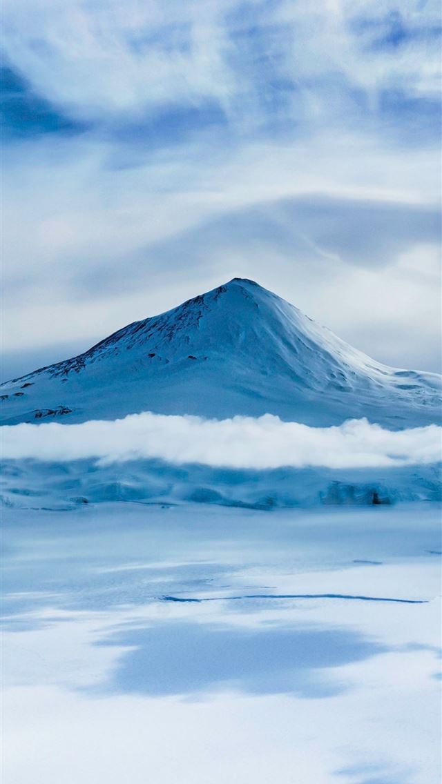 1284x2778 Erebus Antarctica volcano snow winter 5k Nature - antarctica iPhone Wallpaper