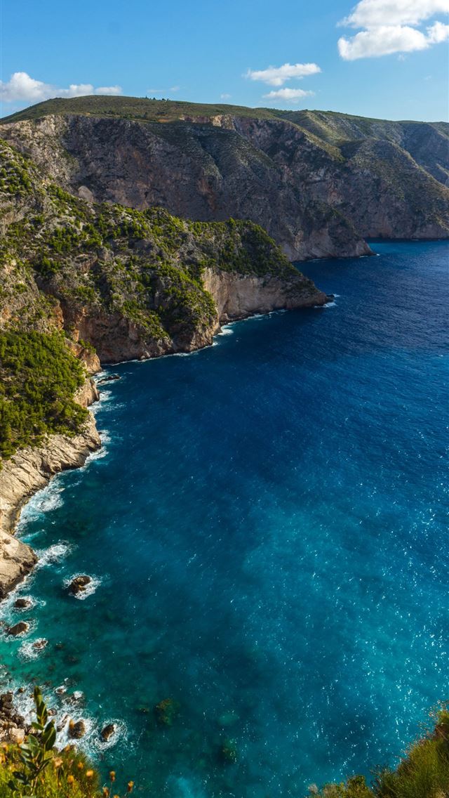 1284x2778 Zakynthos Greece Sea Cliff Landscape Nature Sky HD... - greece iPhone Wallpaper