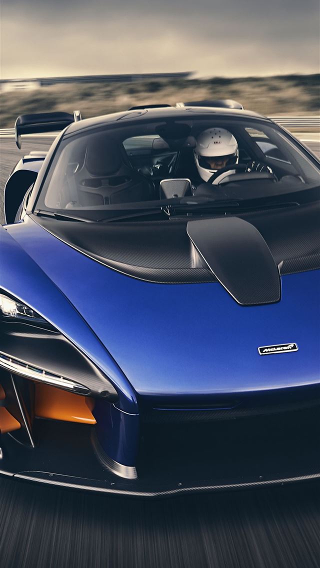1284x2778 mclaren senna yanos blue on road lg v30 lg g6 hd i... - mclaren senna iPhone Wallpaper