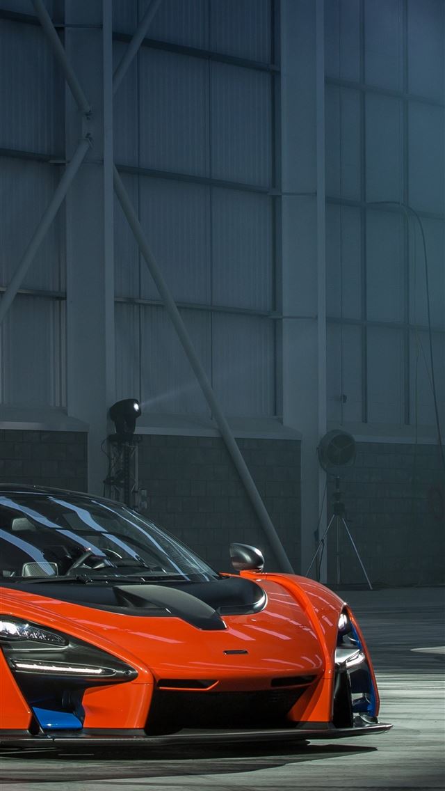 1284x2778 Mclaren Senna P15 Orange Garage Lights Supercar Ca... - mclaren senna iPhone Wallpaper