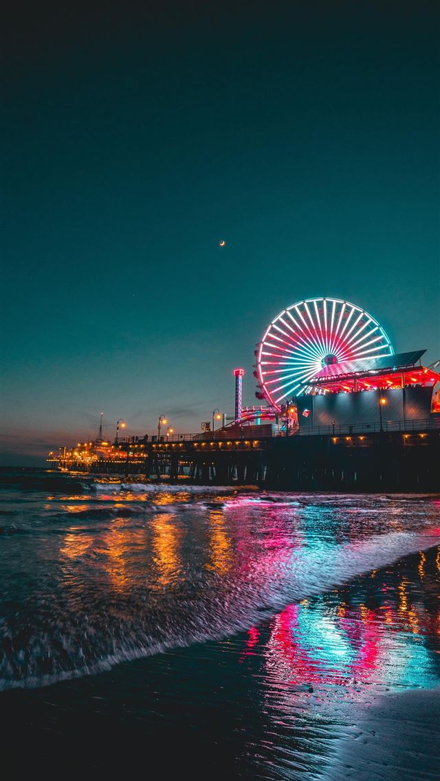 1284x2778 santa monica pier - santa monica pier iPhone Wallpaper