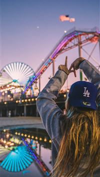 santa monica pier wallpaper
