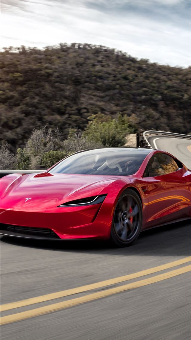 1284x2778 tesla roadster - tesla roadster iPhone Wallpaper
