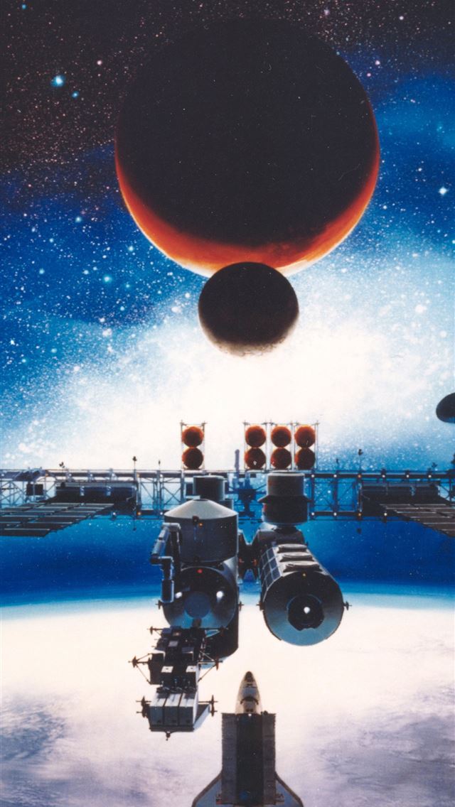 1284x2778 space station - space station iPhone Wallpaper