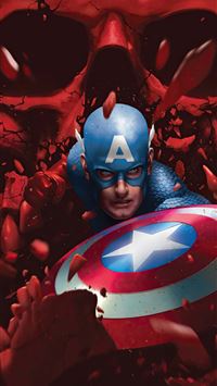 captain america red skull wallpaper