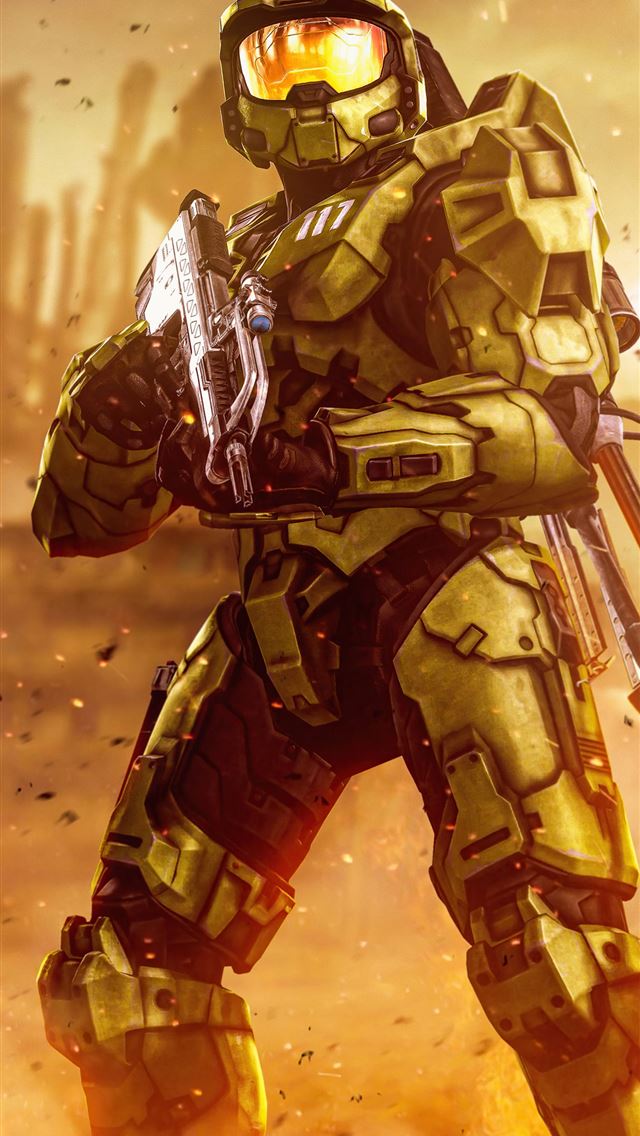 1284x2778 green men halo infinite 8k - halo infinite iPhone Wallpaper