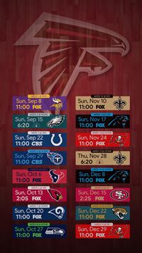 2019 Atlanta Falcons Football Schedule: Downloadable Wallpaper