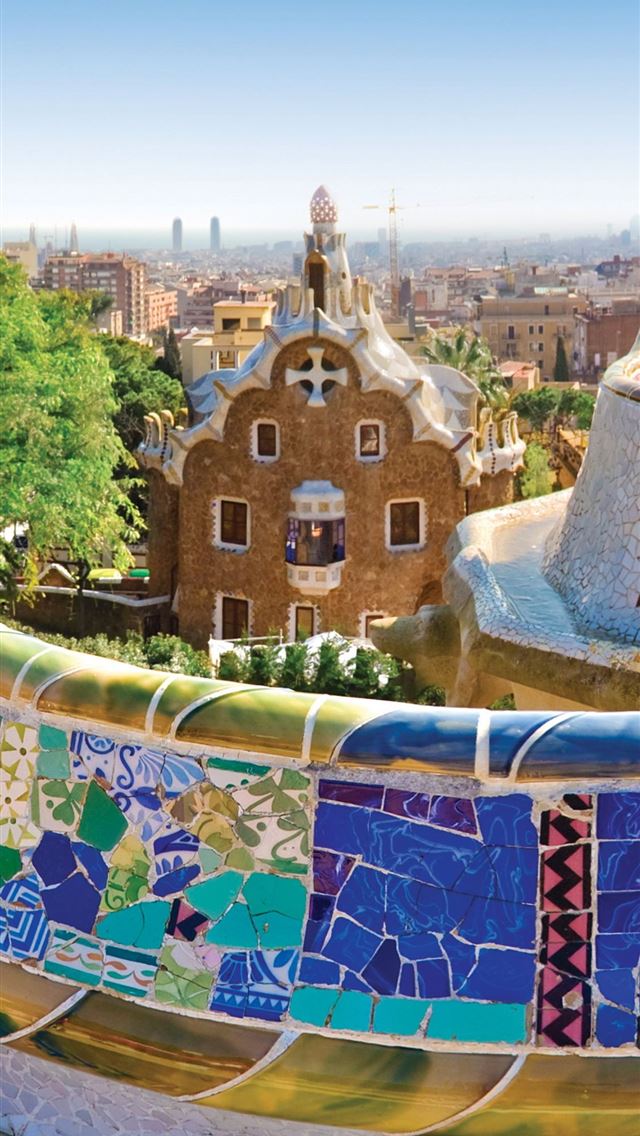 1125x2436 park guell - park guell iPhone Wallpaper