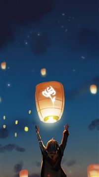 floating lanterns festival wallpaper