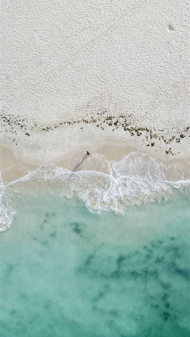 1284x2778 bird's eye photography of person standing on coast... - spain iPhone Wallpaper