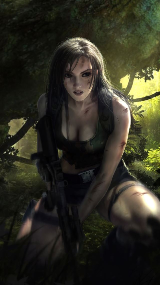 1284x2778 lara croft tomb raider 5k - digital art iPhone Wallpaper