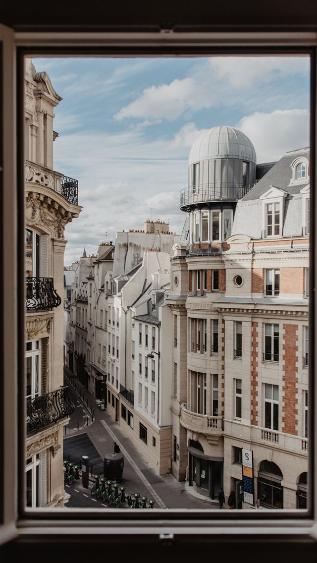 1284x2778 3 panel window illustration - france iPhone Wallpaper