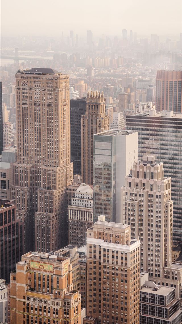 1284x2778 aerial view of city under cloudy sky during day ti... - new york city iPhone Wallpaper