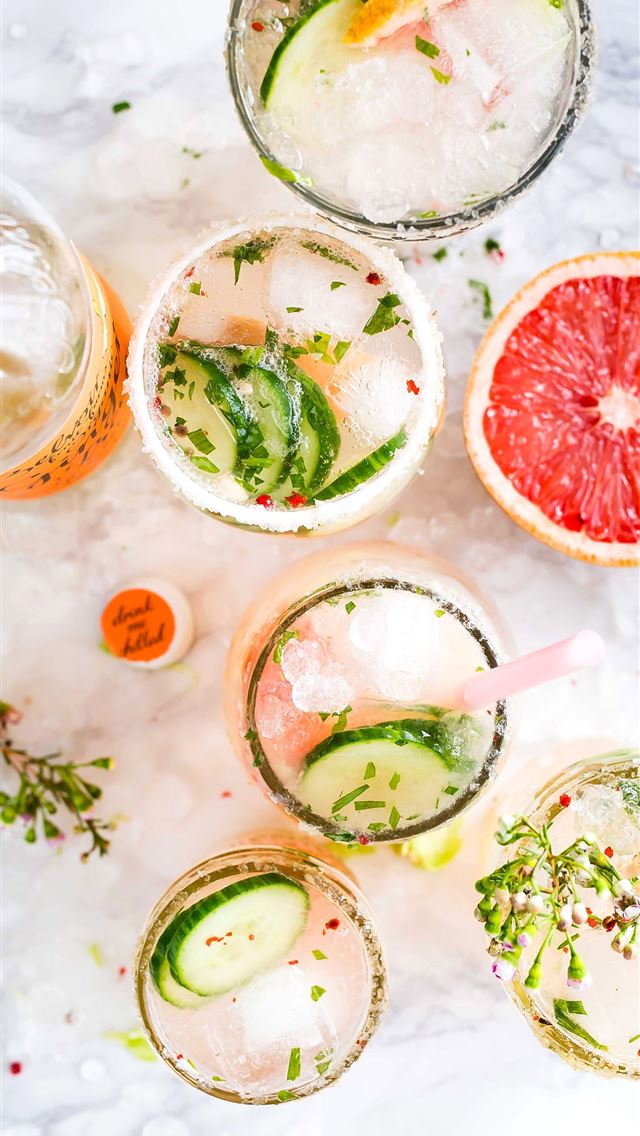 1284x2778 flatlay photography of sliced fruits and cucumbers - summer iPhone Wallpaper
