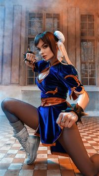 chun li from the street fighter cosplay 5k wallpaper